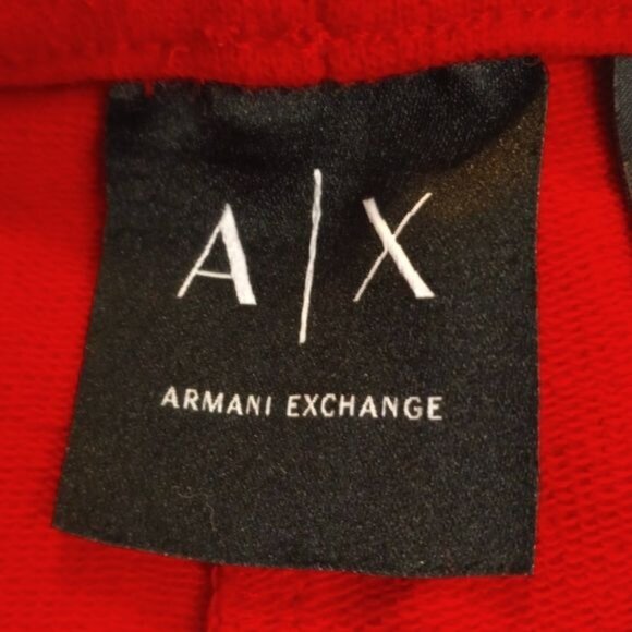 Armani Exchange Size L Pants Joggers Flaw Red Athletic Sweats Pockets Leisure - Picture 2 of 11